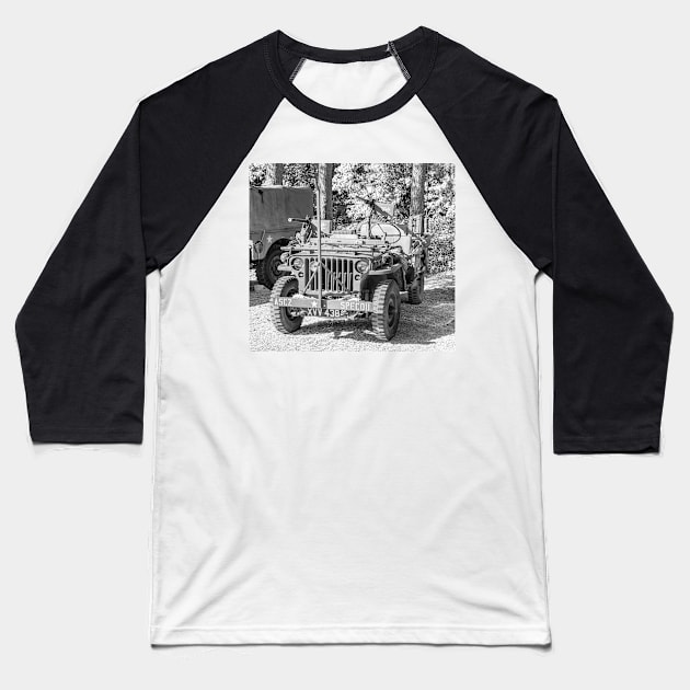 World War 2 military vehicle on display Baseball T-Shirt by yackers1